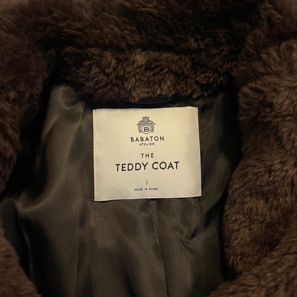 Aritzia Babaton The Teddy Coat in dark brown size 1 jacket winter super cute - Picture 2 of 10